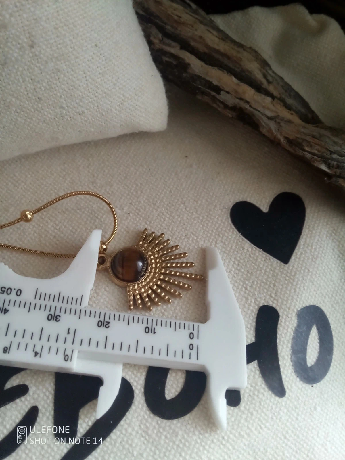 Collier pendentif pierre naturelle oeil de tigre – photo 2